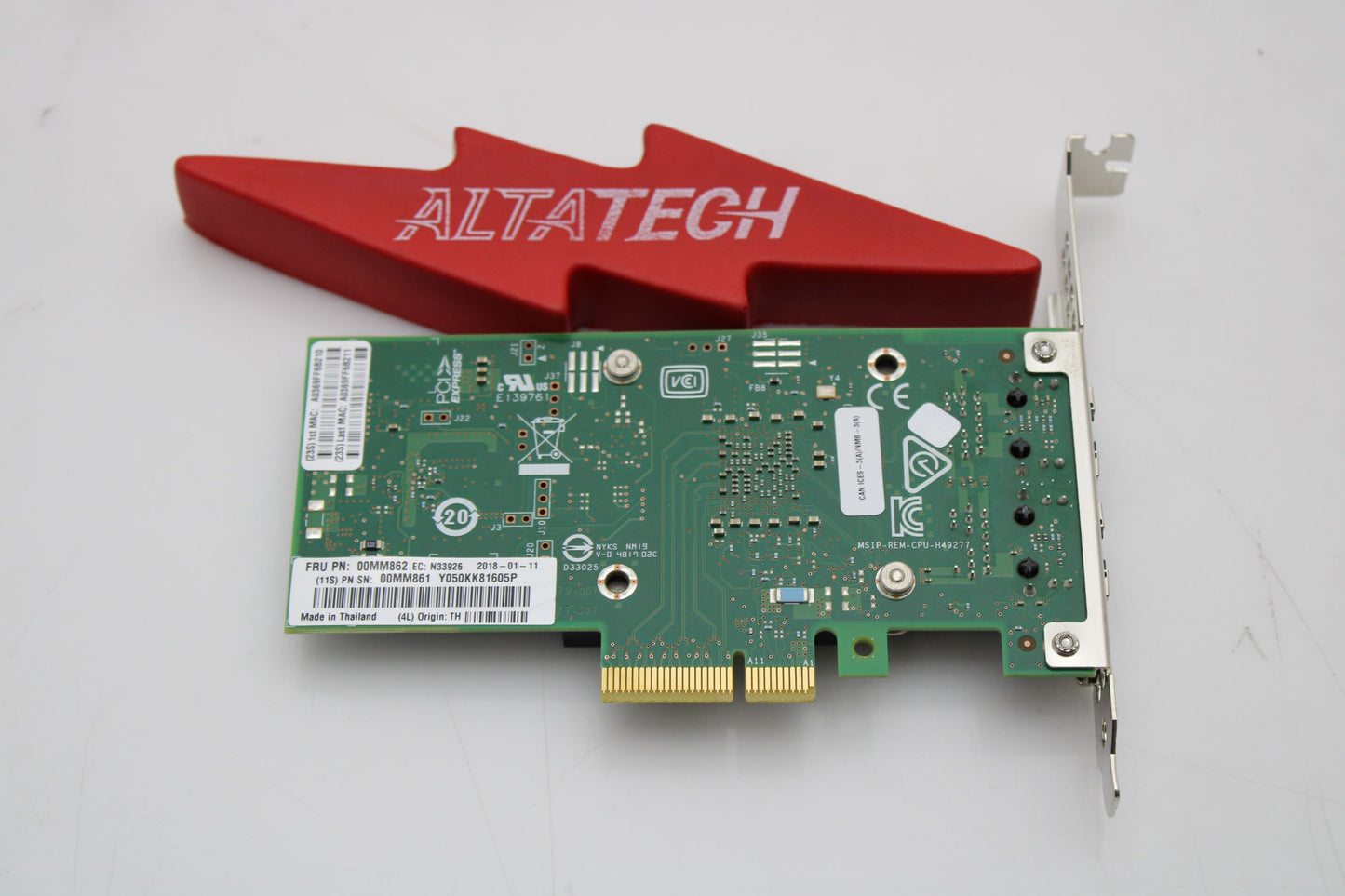 Lenovo 00MM862 X550-T2 10GBASE-T 2 PORT ADAPTER, Used