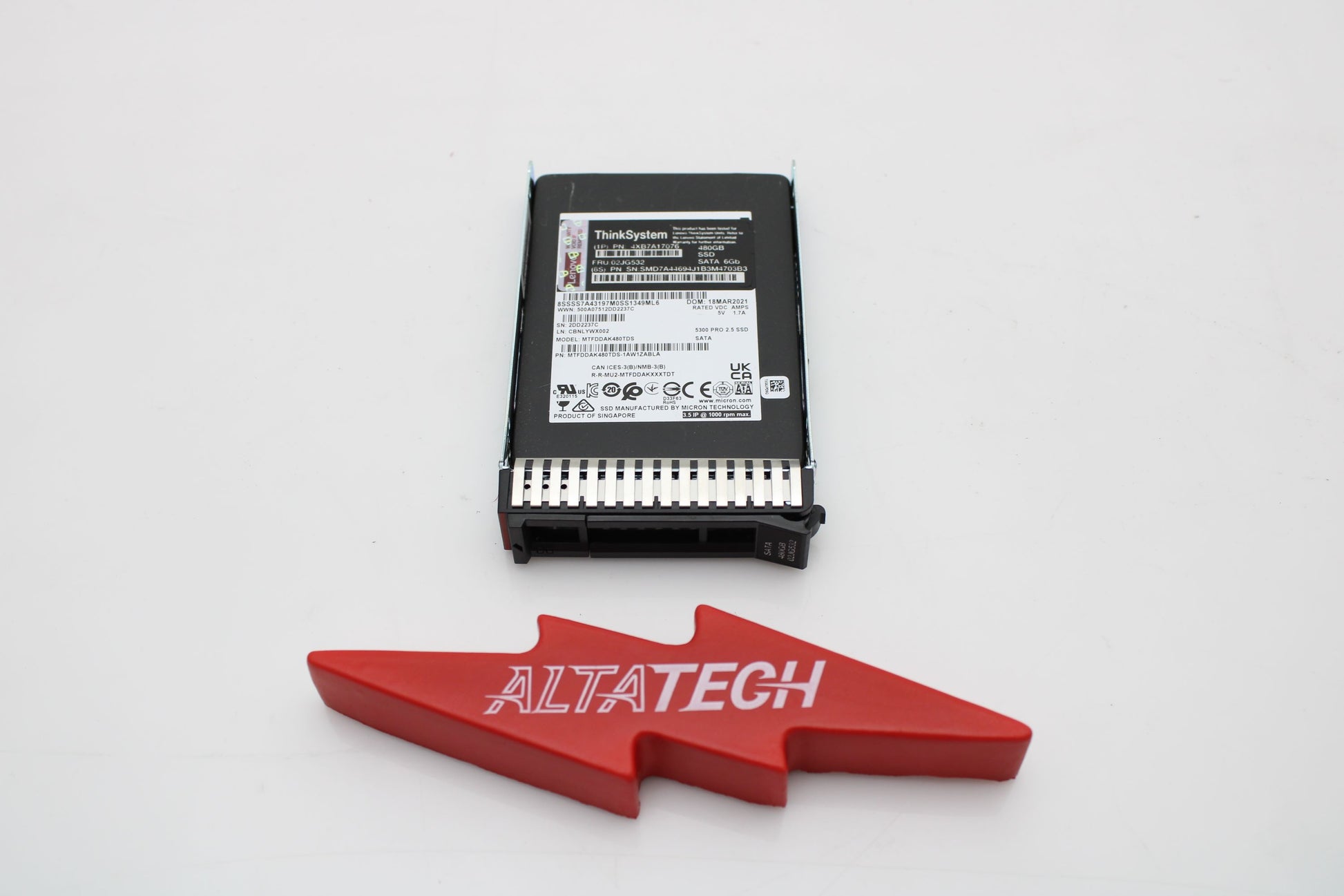 Lenovo 02JG532 480GB 5300 SATA 2.5" SSD, Used