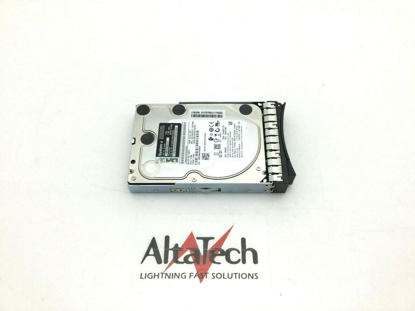 Lenovo 81Y9791 1TB 7.2K RPM 6G SATA HS 3.5" Hard Drive, Used