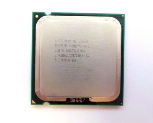 Intel SLGTE_x4 LOT OF 4 Intel Core 2 Duo SLGTE E7500 2.93GHz CPU 1066mhz LGA775 3MB w/ Grease, Used