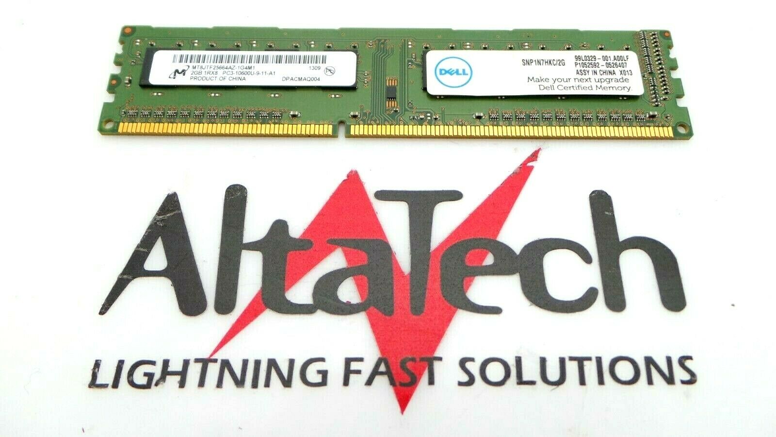 Micron MT8JTF25664AZ-1G4M1 2GB PC3-10600U 1RX8 N-ECC, Used