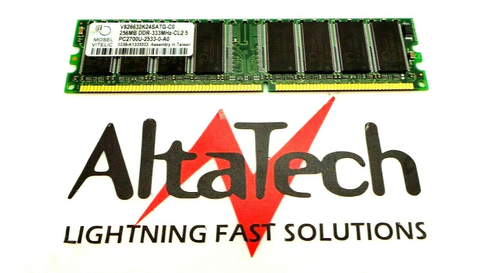 OEM V826632K24SATG-C0 256MB PC-2700U DDR-333 N-ECC Memory, Used