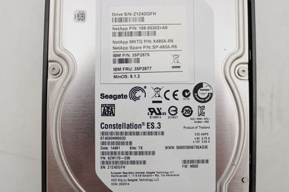 NetApp X480A-R6 8TB (2X4TB) 3.5" SATA 7.2K HDD, Used