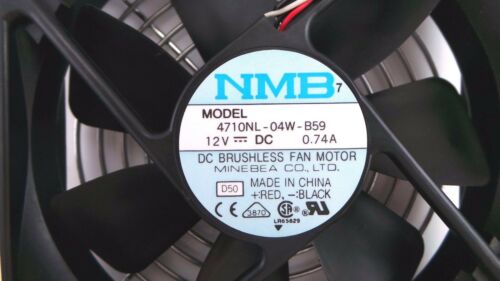 OEM 4710NL-04W-B59 Brushless 12V 0.74A DC Fan Motor Assembly, Used