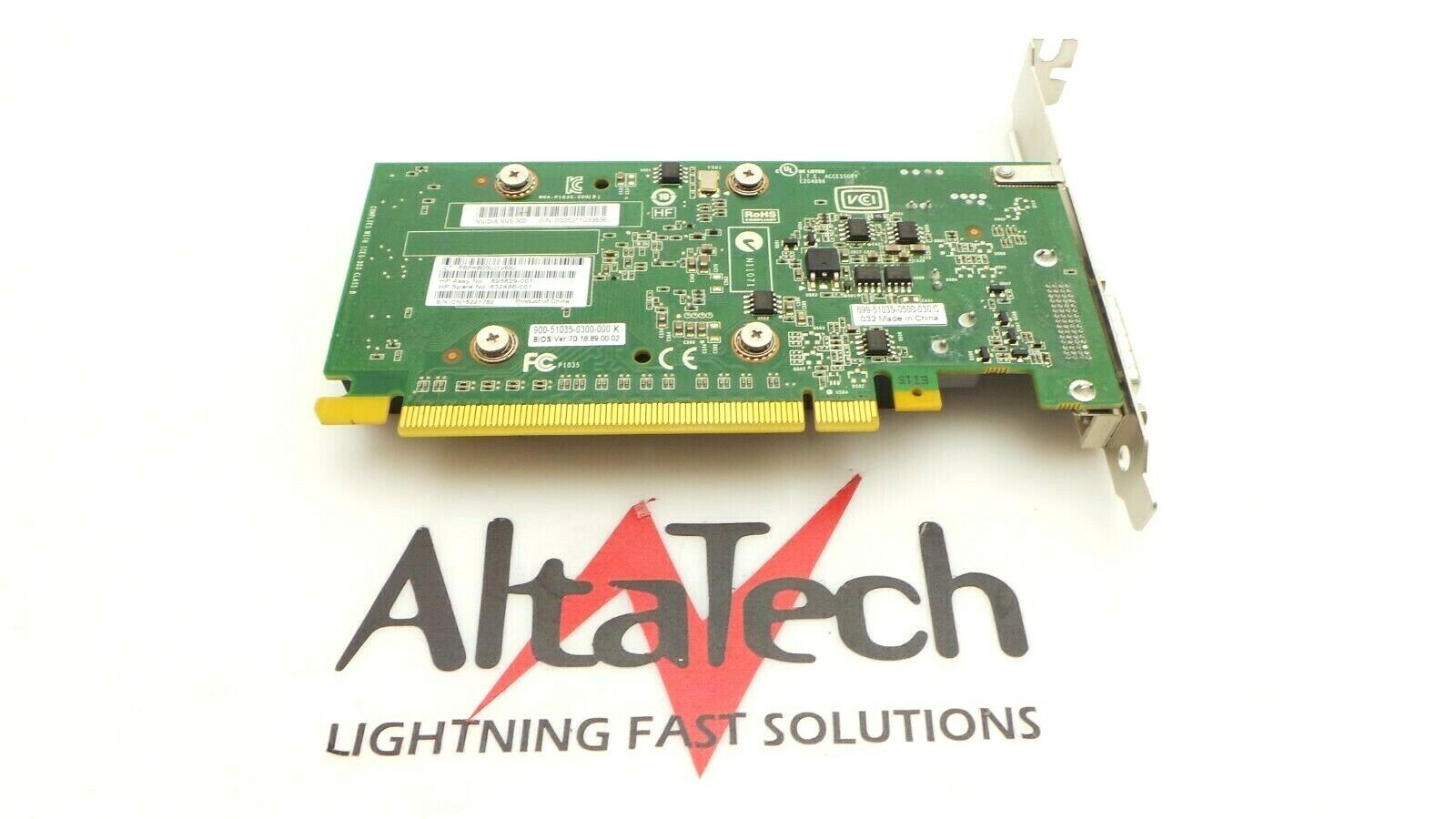 NVIDIA 625629-001 Quadro NVS 300 PCIe x16 512MB Graphics Card, Used