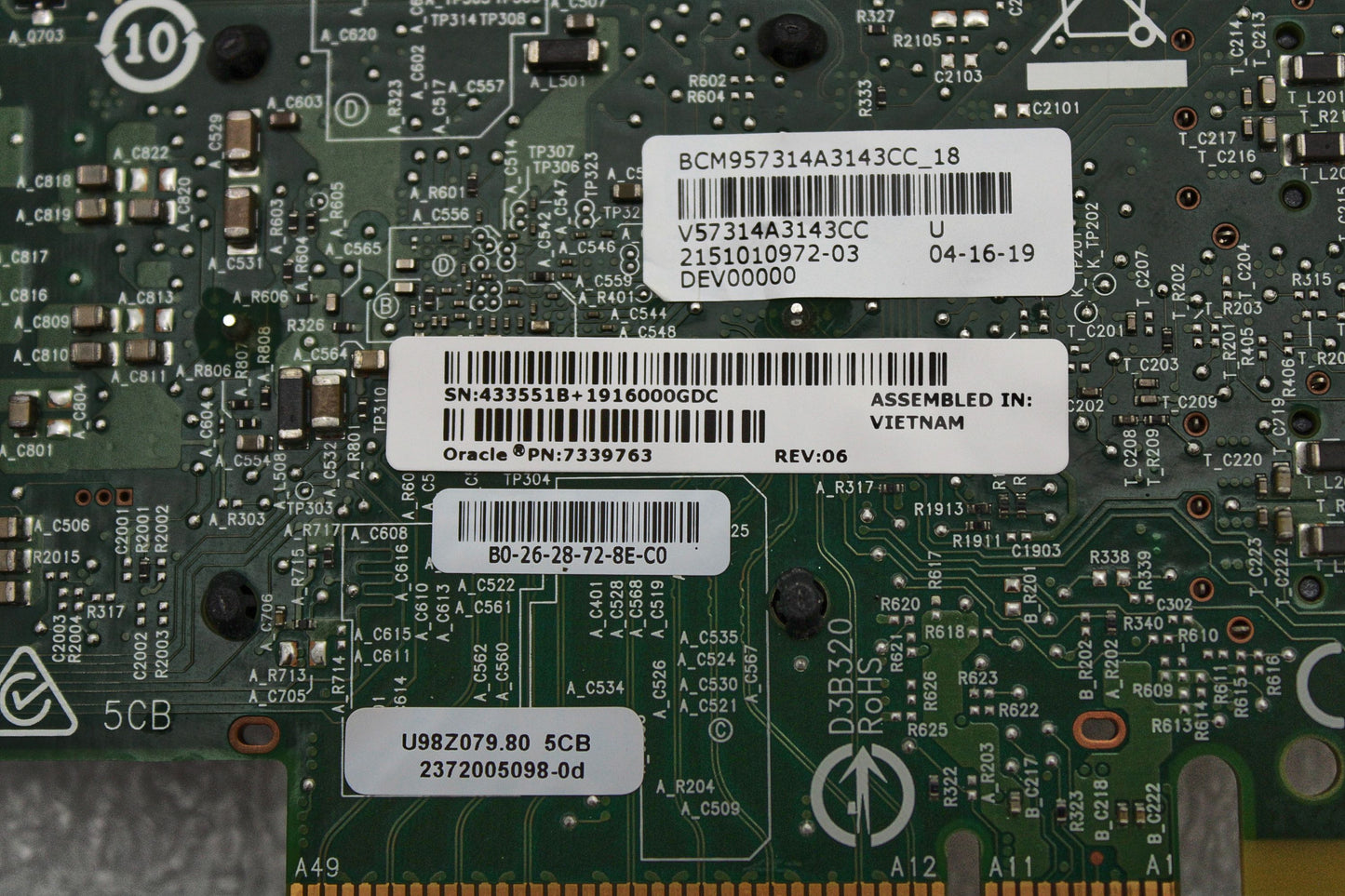 Oracle 7339763 DUAL 10/25GB ETHERNET CARD, Used