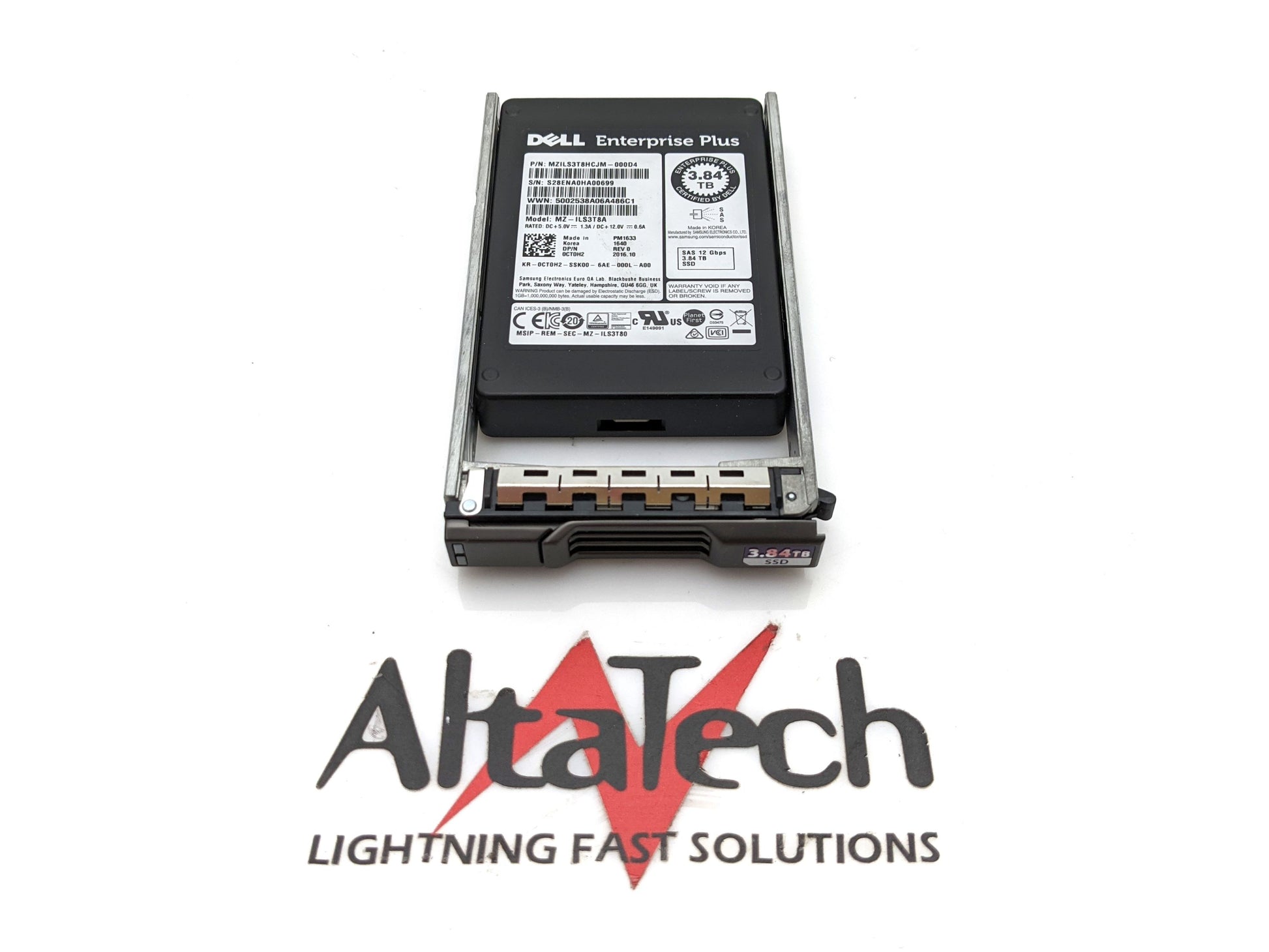 Samsung MZILS3T8HCJM-000D4 3.84TB SSD SAS 2.5 12G RI, Used