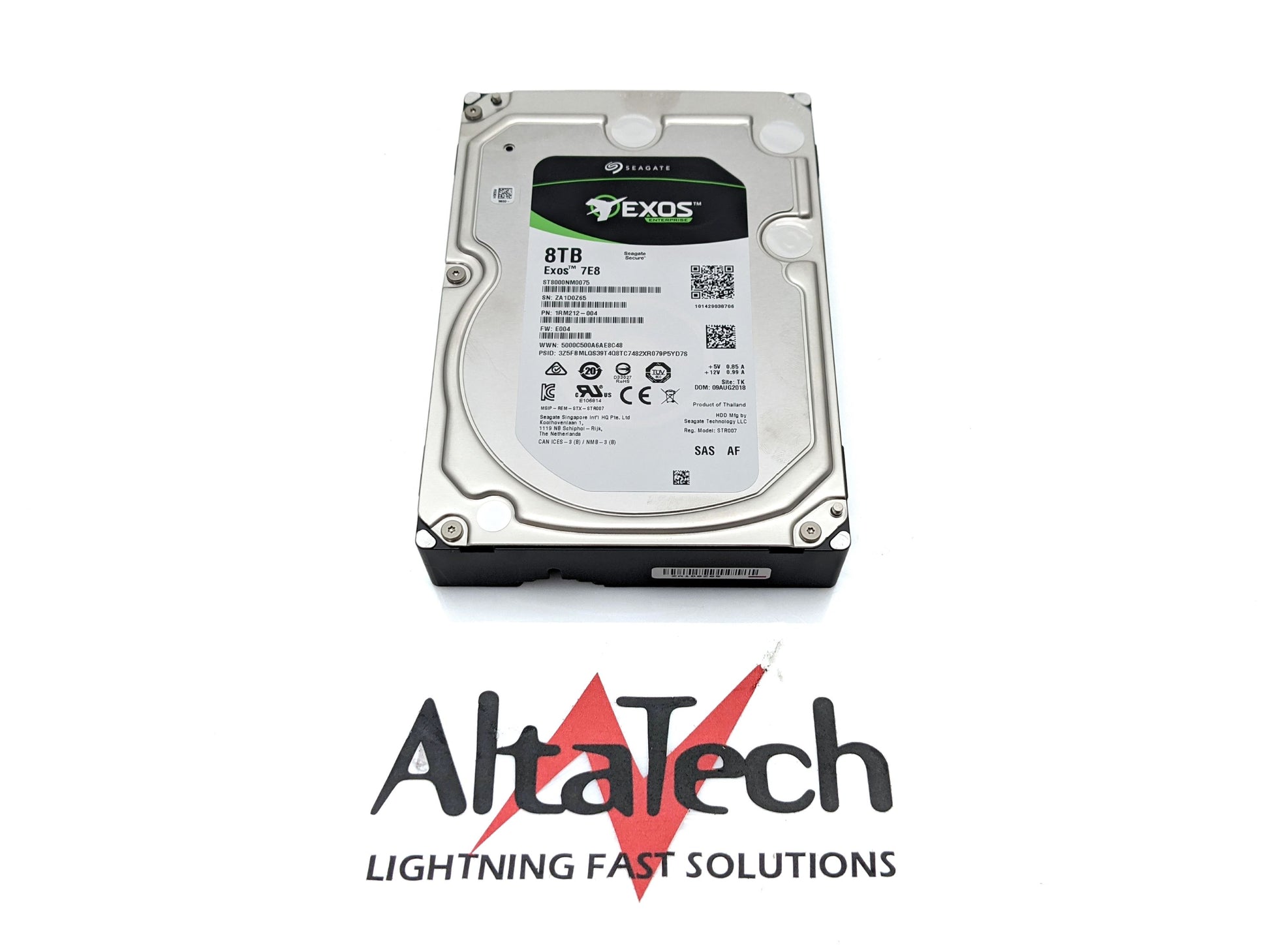 Seagate ST8000NM0075 8TB 7.2K SAS 3.5 12G, Used
