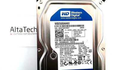 Western Digital 894N4 250GB 7.2K SATA 3.5" Hard Drive, Used